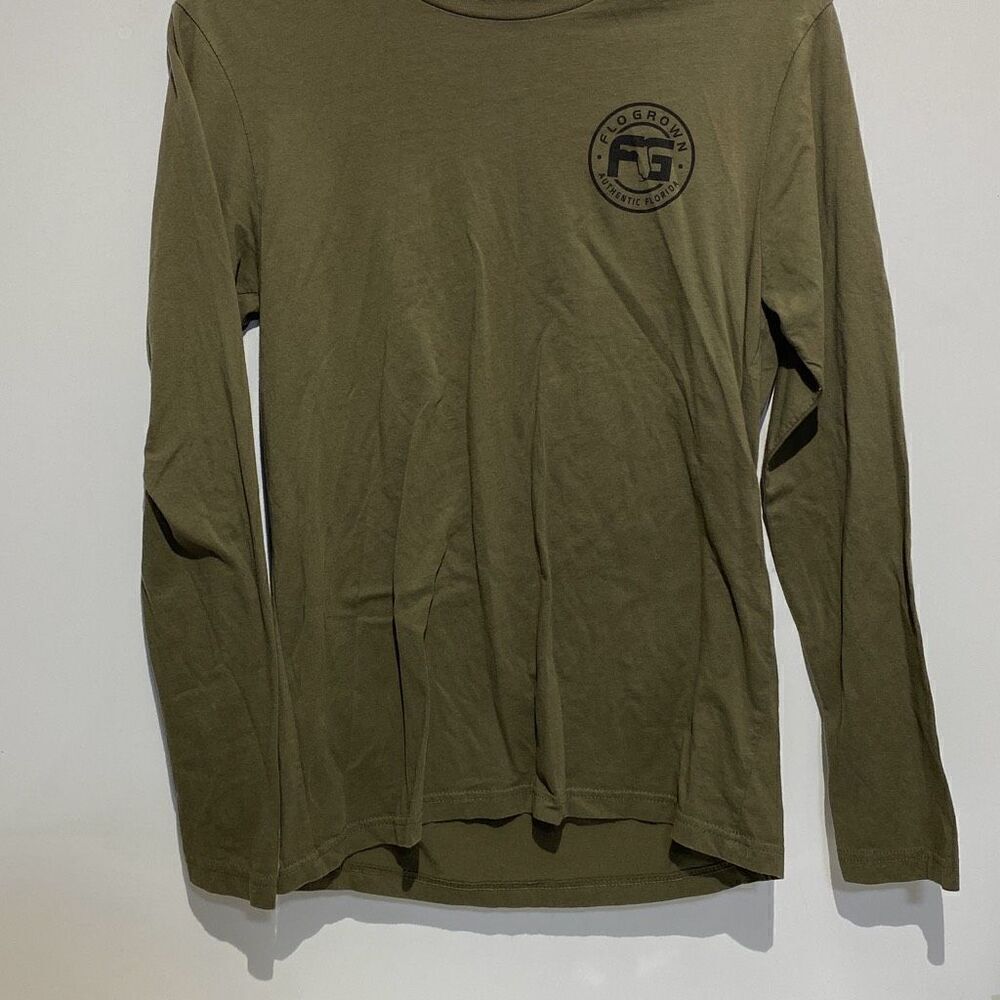 Flogrown Men's Green Authentic‎ Florida Sportsman Long Sleeve Tee Size Medium